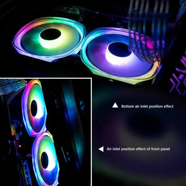 Alt view image 3 of 5 - PC Case Fan 120mm 9 Blade Addressable RGB LED PWM Cooling Fan Cooler Dropship High Quality