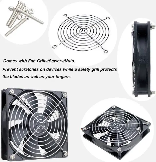 Alt view image 3 of 5 - 5V 12V 24V 120mm Fan Sleeve/Ball Cooling Fan 120x120x25mm DC Brushless Cooler Fan for PC Laptop Computer Case