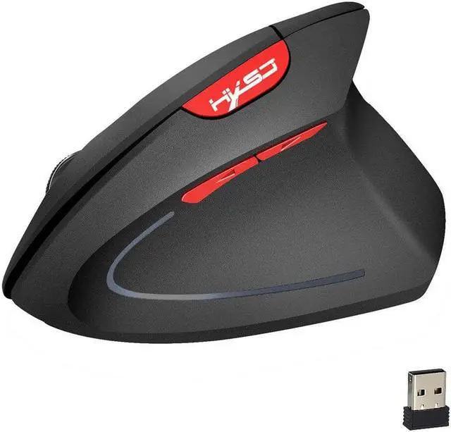 Alt view image 3 of 5 - T24 Wireless Mouse Ergonomic Optical 2.4G 2400DPI Gaming Mouse vertical mouse With USB Receiver raton inalambrico ordenador