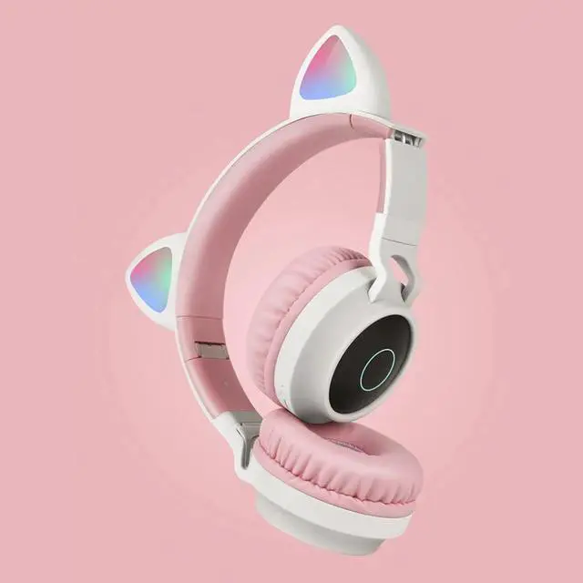 Alt view image 2 of 5 - Cat Ear Headset Wireless Headset Headphones 5.0 Bass Foldable Stereo Headphones Gaming Headphones For Cell Phone