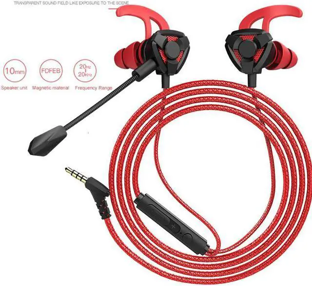 Alt view image 5 of 5 - 3.5mm Wired Gaming Headphones Headset With Mic Volume Control Dynamic Noise Reduction In-Ear PC Gamer Earphones For Pubg PS4