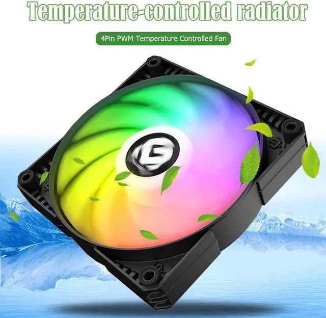 Alt view image 2 of 5 - 120mm/140mm Gorgeous PC Case Cooling Fan Built in 12pcs LED DRGB 4Pin PWM Chassis Heatsink Color Cooler Cooling Fan Dropship