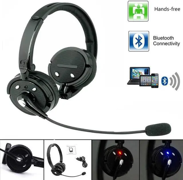 Alt view image 3 of 5 - Noise Cancelling headphone with Boom Microphone On Ear Phone Headset for Truck Driver Call Center PS3 Gaming Headset