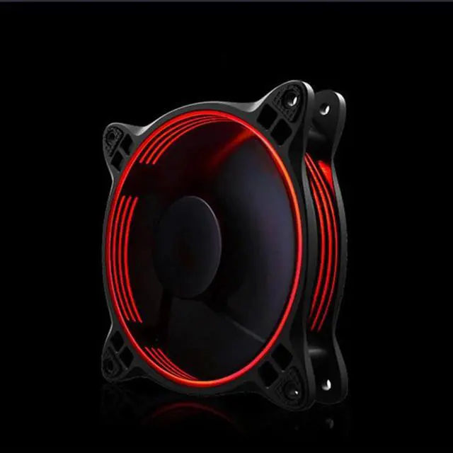 Alt view image 4 of 5 - RGB 120mm PC Cooling Fan Multi-ring Glow (FR-301) PWM Temperature Control 3PIN + Big4D Power Supply Motherboard AURA SYNC