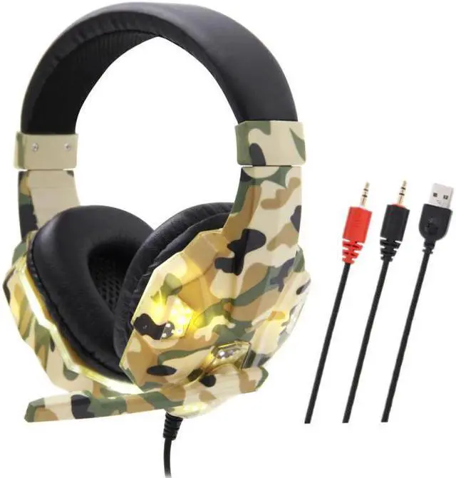 Alt view image 5 of 5 - PS4 Headset Bass Gaming Headphones Game Earphones Casque With Mic For PC Mobile Phone New Xbox One Tablet