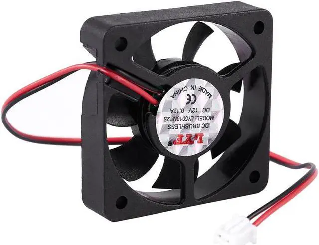 Alt view image 3 of 5 - 50mm 12V 2Pin 4000RPM Sleeve Bearing PC Case CPU Cooler Cooling Fan