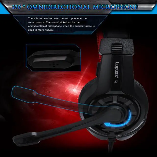 Alt view image 4 of 5 - 3.5mm Wired Headphone Gaming Headphone Portable Stereo Noise-canceling Headset With Microphone For Laptop Computer PC