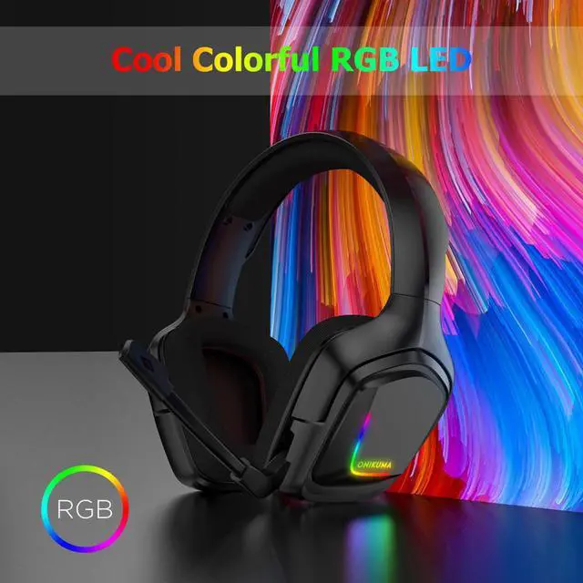 Alt view image 4 of 5 - K20 Gaming Headphone Headset PC Gamer Stereo Gaming Headphones with Mic LED Light for PS4 Laptop Tablet PC Gamer