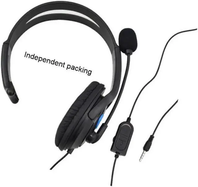 Alt view image 5 of 5 - 3.5mm Jack Wired Earphone gaming headphone Single Side Game Headset Noise Canceling with Mic for PS4 Game PC