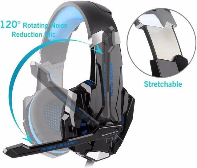 Alt view image 2 of 5 - G9000 3.5mm USB Gaming Headset Stereo Bass Luminous With Mic LED Light Gaming Headphone Gamer Headphone For computer