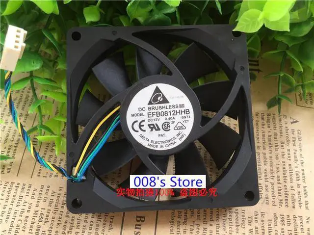 Main image of Radiator CPU Cooler Fan For Industrial Server PC EFB0812HHB -5N74 80*80*15MM 12V 0.4A 4 Wires PWM Axial Cooling 4900RPM