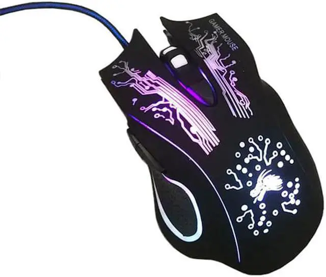 Alt view image 2 of 5 - Professional LED Lighting Wired Gaming Mouse 4800 DPI Optical USB Computer Mouse Gamer  for Computer Overwatch Pubg Dota 2