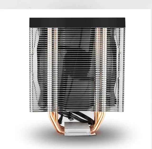 Alt view image 5 of 5 - CPU Cooler Silent PWM Fan 120mm Sync with RGB Lights 4 Heatpipes CPU Cooling TDP 180W Radiator for LGA775/1150/AM3/AM3+