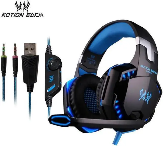 Alt view image 2 of 5 - Led 3.5mm Earphone Gaming Headset With Microphone Mic Gamer PC PS4 Game Stereo Gaming Headphone With Microphone For Computer