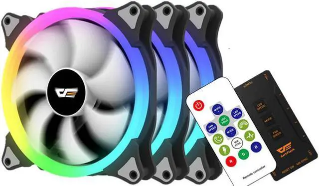 Alt view image 3 of 5 - aura sync CS140 computer case pc fan radiator fan rgb adjust led 140mm cooling cooler silent fan wireless remote controller