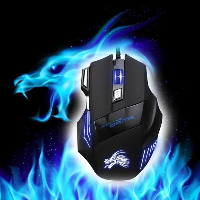 Alt view image 2 of 5 - Professional USB Wired Gaming Computer Mouse 5500 DPI Optical LED Lighting  Mouse Gamer  for Computer Overwatch Pubg Dota 2