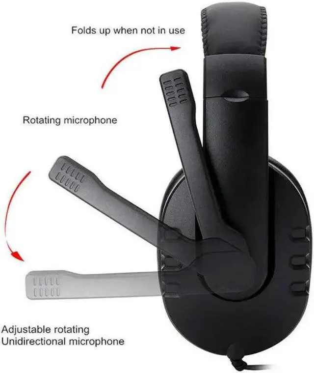 Alt view image 5 of 5 - 3.5mm Stereo Wired Gaming Headset Headphone For PS4/PC/xBoxOne/Nintendo Switch