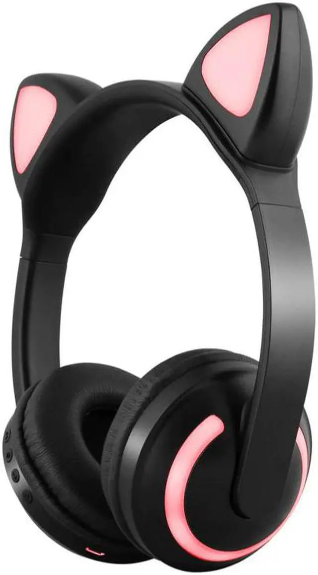 Alt view image 2 of 5 - SALE Bluetooth 5.0 Stereo Cat Ear Headphones Flashing Glowing Cat Ear Headphones Gaming Headset Earphone 7 Colors LED Light