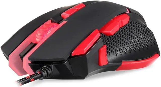 Alt view image 3 of 5 - 4000 DPI 9 Buttons Wired Gaming Mouse Programmable Optical Mice Black Color ABS + PC Material#T2