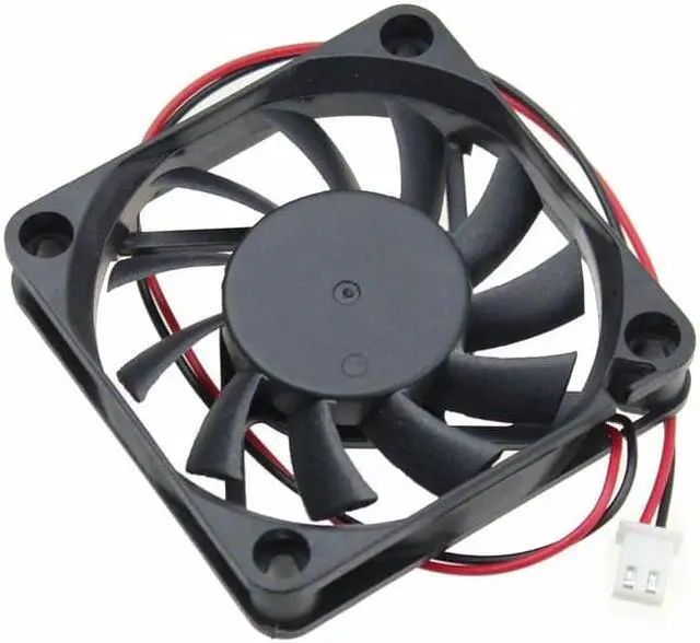 Alt view image 4 of 5 - 10PCS DC 12V 2Pin 60mm 60x60x10mm Mini CPU Cooling Computer PC Case Cooler Fan