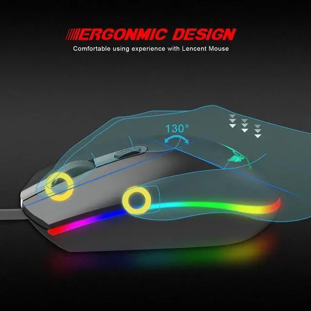 Alt view image 3 of 5 - Wired Gaming Mouse 4 Button RGB LED Optical USB Computer Mouse Gamer Mice S900 Game Mouse For PC Laptop