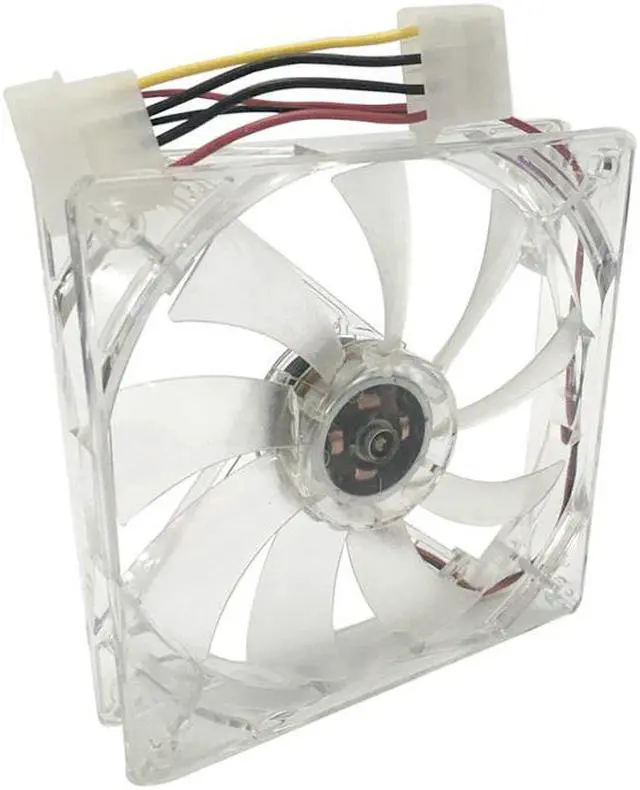 Alt view image 3 of 5 - F12025 120mm LED Fan Cooler Transparent Computer Case Fan PC Cooling Fan 12V Desktop 4-Pin Connector for PC Case