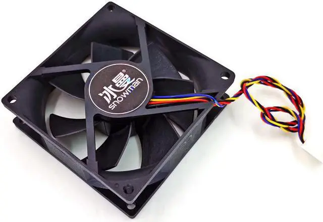 Alt view image 4 of 5 - 80mm 4 Pin PWM Fan Computer Case Fan Silent 8CM Fan CPU Cooling Fan Quiet PC Cooler Fan Case Fans DC12V Adjust Fan Speed