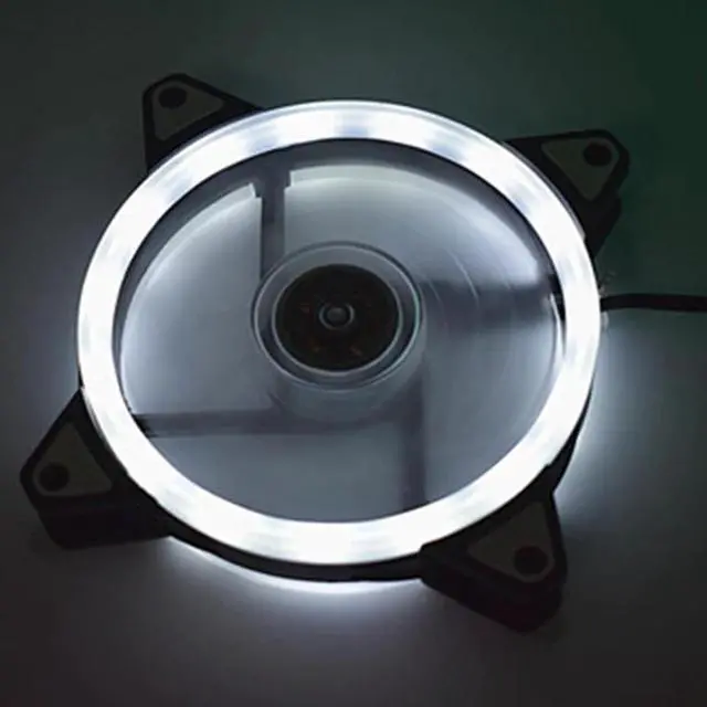 Alt view image 4 of 5 - 120mm fan Computer LED Fan Water Cooler Cooler Fan Case Glare Red Blue Green White Cooler Fans Cooling RGB Case Fan CPU