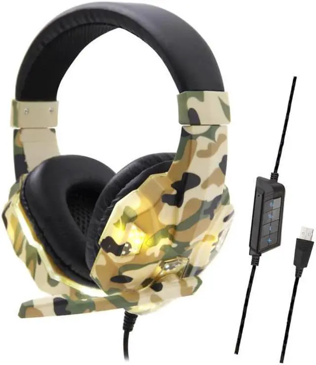 Alt view image 5 of 5 - 2020 Sec New 3.5mm/USB Wired Gaming Headset Deep Bass Game Earphone Computer Headset Gamer Headphones With HD Microphone