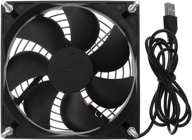 Alt view image 3 of 5 - 12CM Router Cooling Fan DIY PC Cooler TV Box Silent Quiet DC 5V USB Power 120mm Fan USB TV Box Broadband Cat Cooling Rack Holder