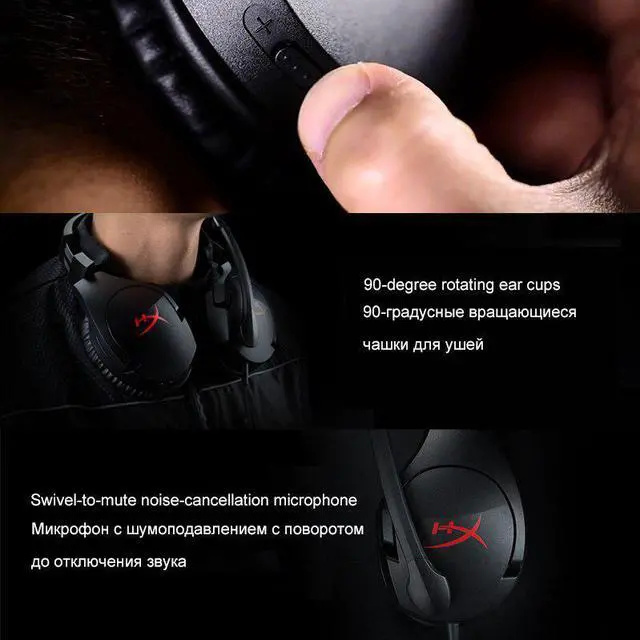 Alt view image 2 of 5 - Headsets HyperX Cloud Stinger Headphone with Mic Auriculares  Gaming Headset For PC PS4 Xbox Mobile