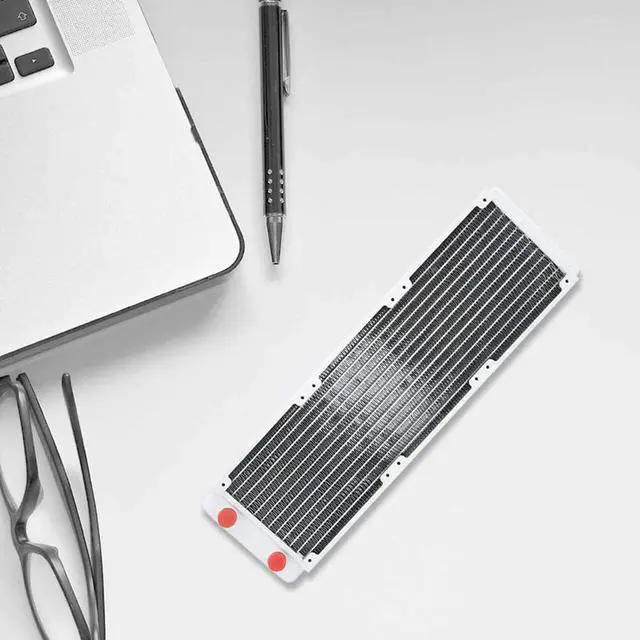 Alt view image 4 of 5 - TSRP-WP360 360mm Computer Pc Water Cooler Piano Paint White Copper Radiator Cpu Heat Sink