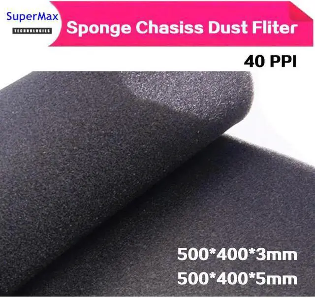Main image of 500*400*3mm/5mm Computer Mesh sponge PC Case Fan Cooler Black Dust Filter Case Dustproof Cover Chassis dust cover 40PPI