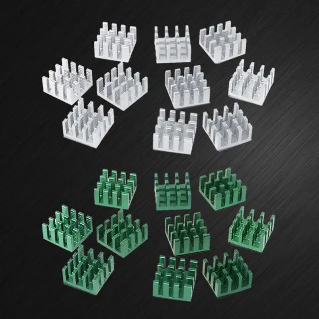Alt view image 3 of 5 - 10PCS Aluminum Heatsink Heat Radiator Cooler for Electronic Chip Computer Heat Dissipation Cooling Pads