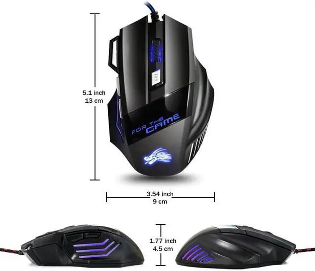 Alt view image 3 of 5 - Headset 7.1 Deep Bass Stereo Game Headphone with Microphone Colorful LED Light for PC Laptop +  Mouse+Mice Pad