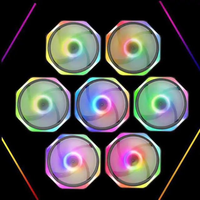 Alt view image 2 of 5 - AM1 Cooler PC Case Fan 120mm Rgb Fan Adjust Speed Aura Sync Mute Colorful IR Cooler Master Rgb Cooling Computer Fans