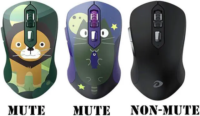 Alt view image 3 of 5 - Cartoon Animal Pattern 2.4GHz 6 Buttons Wireless USB Optical Ergonomic Silent Gaming Mouse 1600DPI  for PC Laptop Computer