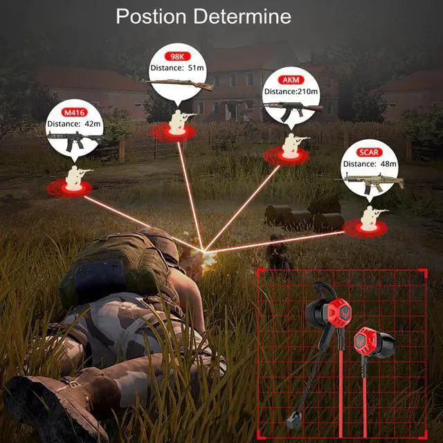 Alt view image 3 of 5 - G100X Gaming Earphone Headphones With Mic Stereo PUBG Headset Gamer auriculares fone de ouvido for Phone PS4 Switch