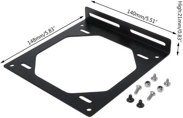 Alt view image 2 of 5 - Cooler 240 Radiator Mounting Bracket Fan Bracket for 12/14cm Fan Holder External Computer Case Heatsink Gadget Accessories