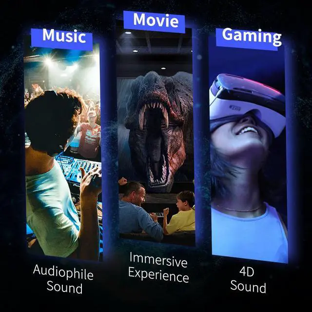 Alt view image 4 of 5 - E3 Pro Gaming Headphones with 7.1 Surround/ Stereo 2 in 1 Gaming headset with Detachable Mic for Xbox/PS4/PC/Phones