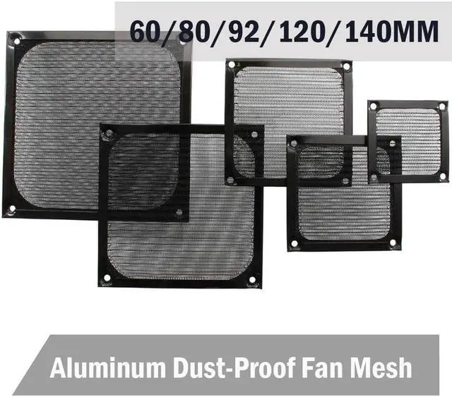 Main image of 5 PCS  140mm Fan Aluminum Dustproof Cover Dust Filter for PC Cooling Chassis Fans Grill Guard 60mm 80mm 90mm 120mm Fan