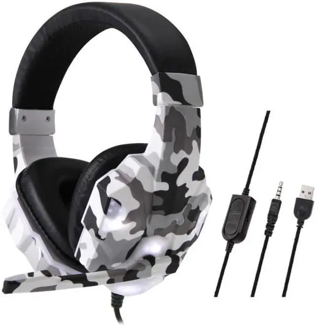 Alt view image 4 of 5 - Gaming Headset Computer Xbox One Headset Gamer Gaming Headphone With Microphone For PS4 PC Computer Moblie Phone