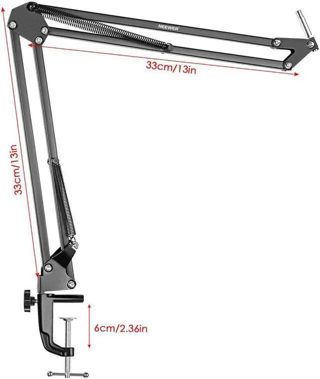 Alt view image 5 of 5 - usb microphone for Windows and Mac with suspension scissor arm stand Shock Mount and table mounting clamp kit for Sound