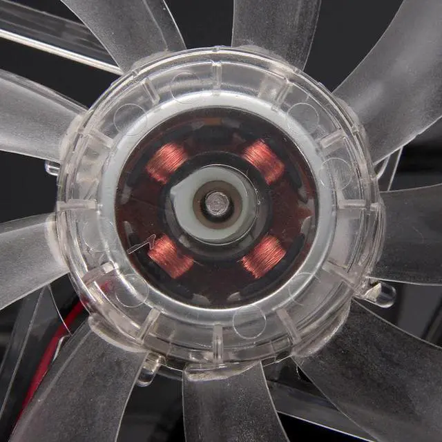 Alt view image 4 of 5 - Quad 4-LED Light Neon Clear 120mm PC Computer Case Cooling Fan Mod Cooling Cooler Silent Case Fan Cooling Fans#T2