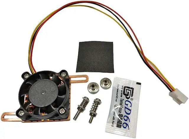 Alt view image 4 of 5 - Copper Northbridge Motherboard Chipset Heatsink Cooler Radiator Fan For PC Computer Case South North Bridge Chipset Cooling