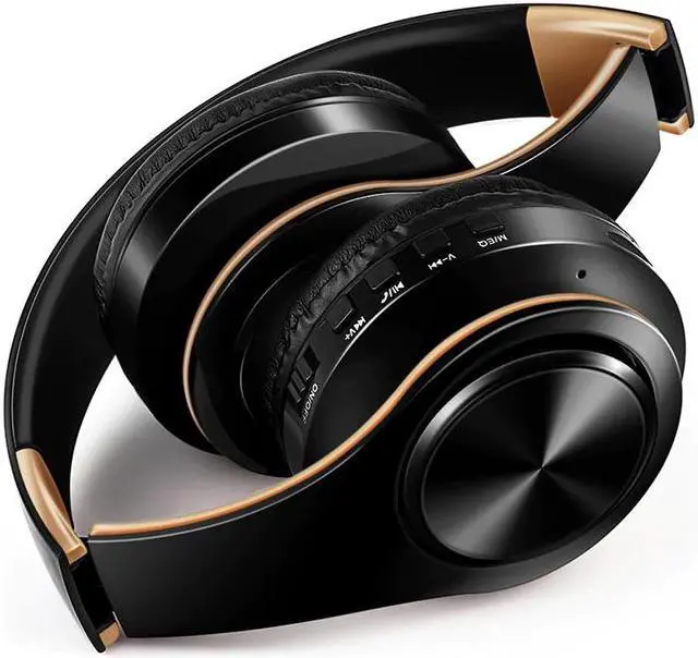 Alt view image 2 of 5 - Headphones Over-Ear Wireless Headphones Foldable stereo Earphone Headset with Mic support TF card FM  for PC Music MP3