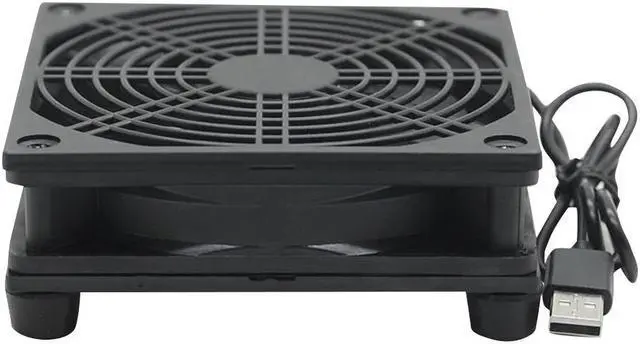 Alt view image 3 of 5 - fan DIY PC Cooler TV Box Wireless Cooling Silent Quiet DC 5V USB power 120mm fan 120x25mm 12CM W/Screws Protective net