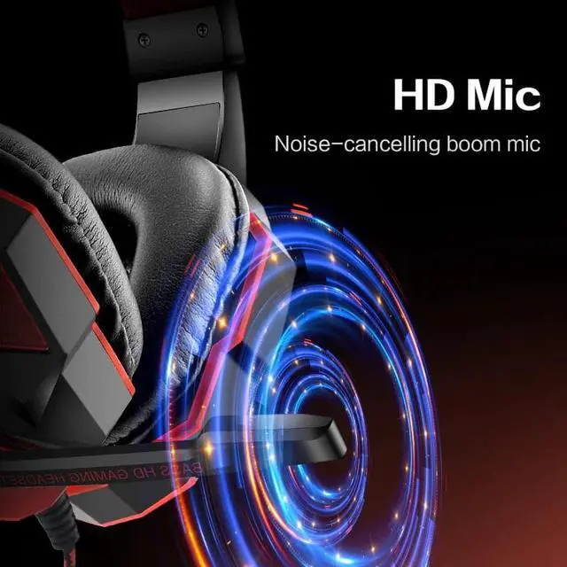 Alt view image 4 of 5 - Gaming Headphones for PS4/Mobile phone Headphones Mic Stereo Supper Bass for  PlayStation 4 PS4 Earphone