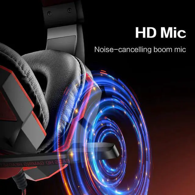 Alt view image 2 of 5 - Gaming Headphones for PS4 Headphones with Microphone for  PS4 PS3 for Nintend switch for Xbox one Earphone for PC