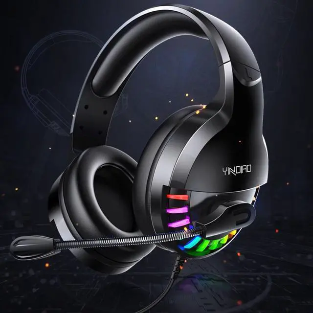 Alt view image 3 of 5 - Headset Gamer 7.1 Surround Sound USB 3.5mm Wired RGB Light Game Headphones with Microphone for Xbox One PS4 Tablet PC